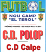 Partido de fútbol C.D Polop- C.D. Calpe